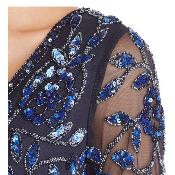 Aidan Mattox Sheer Sleeve Dress - Picture 3 of 4